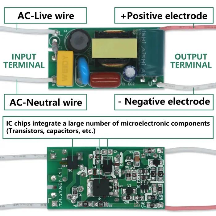Contrôleur de puissance LED Non isolé 24-36W, pilote LED DC80-120V AC220-240V, alimentation 300mA, t