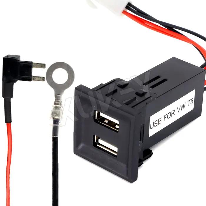 Chargeur USB pour Smartphone Volkswagen Transporter T5 2003-2009, Accessoires de Voiture, 2 Ports, 2