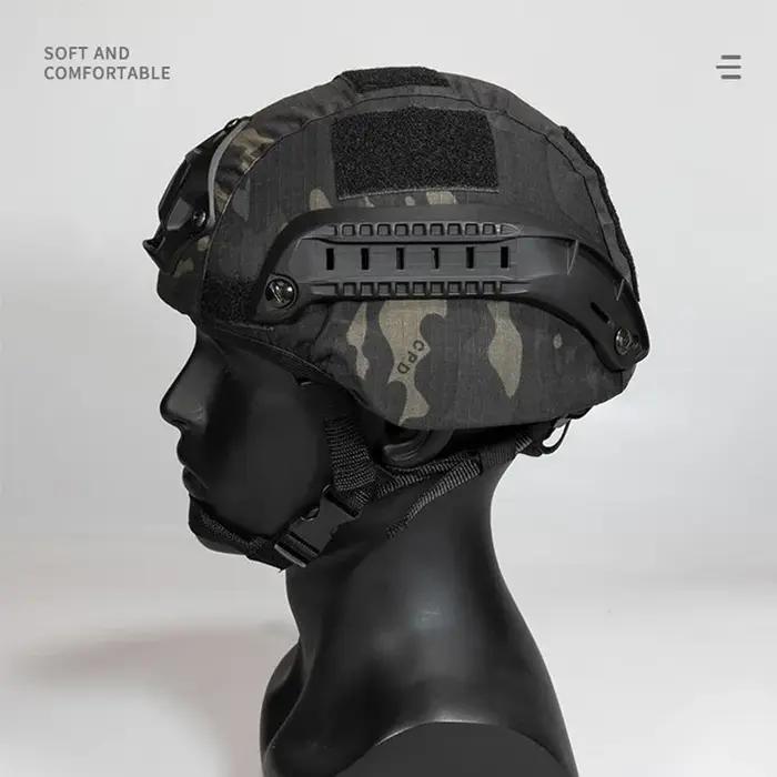 Housse camouflage MICH2000 pour casque tactique, accessoire militaire chasse et airsoft