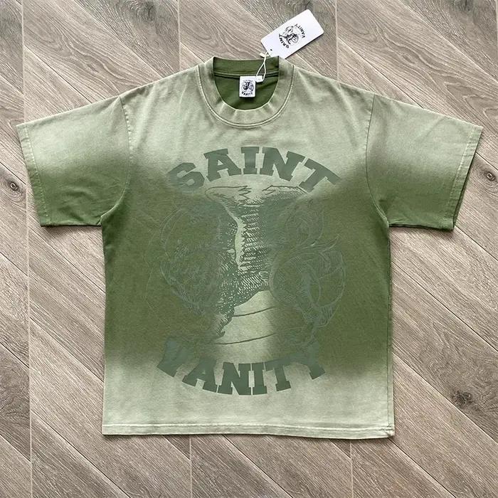 T-shirt Saint Vanity en coton pur pour hommes style décontracté avec logo imprimé pour l'été et toutes occasions spéciales