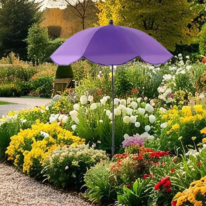 Parasol de jardin pour plantes en tissu résistant avec piquet en fer, installation facile, protection solaire pour plantes en pot, parterres de fleurs et légumes, ajout de style unique à votre extérieur