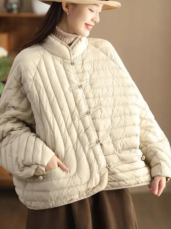 Veste en duvet de canard blanc ultraléger pour femme