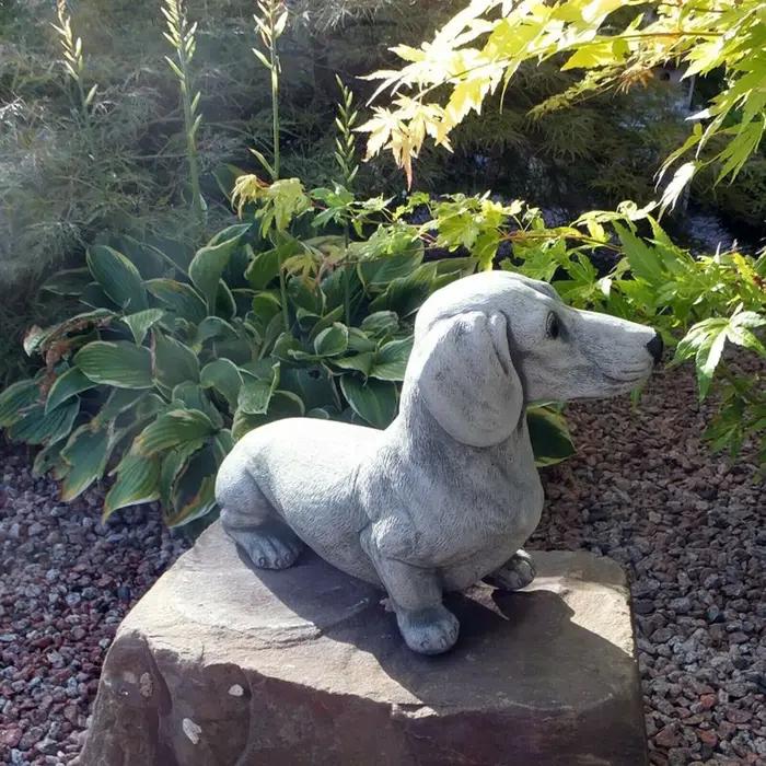 Statue de Teckel pour Décoration de Jardin