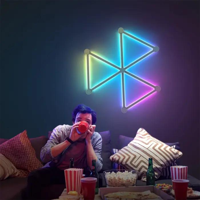 Lumière d'épissure bricolage lumière d'ambiance RGB applique murale intelligente lampe à commande vo