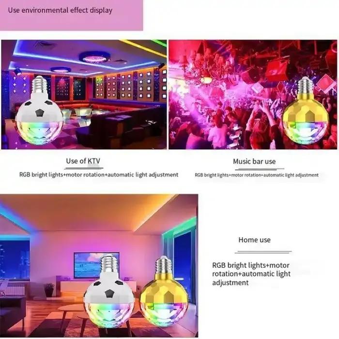 La plus nouvelle ampoule Disco LED 6W E27 ampoules stroboscopiques rotatives couleur rvb cristal scè