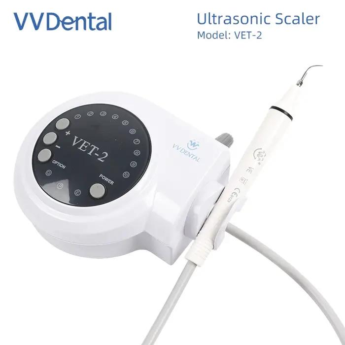 VVDental VET-2 Détartreur ultrasonique dentaire 28-30kHz, éliminateur de plaque et de tartare piézoélectrique, traitement de la parodontite, 10 vitesses, interrupteur au pied