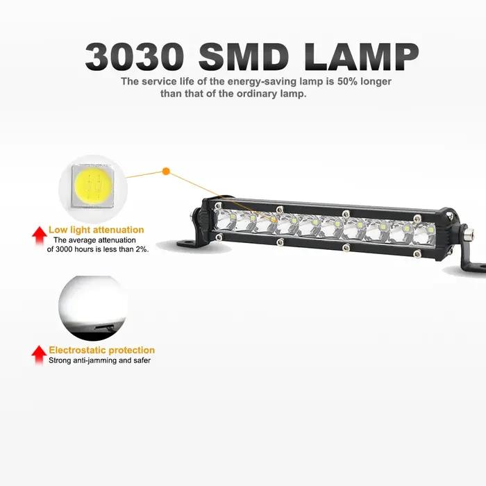 NLpearl Ultra mince 7-50 pouces barre lumineuse LED Spot hors route 4x4 LED barre lumineuse de trava