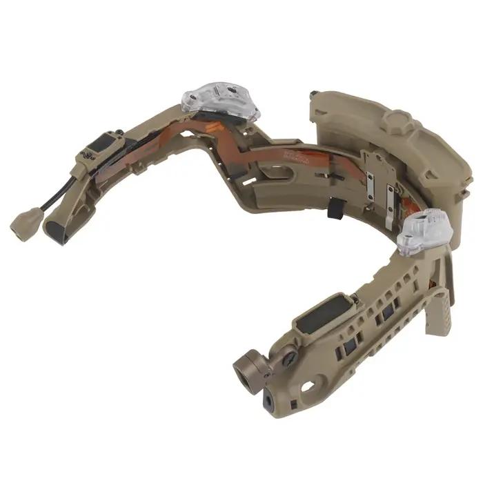 Rail ARC tactique avec boîtier batterie et lumières LED - Équipement pour casque de chasse nocturne et airsoft