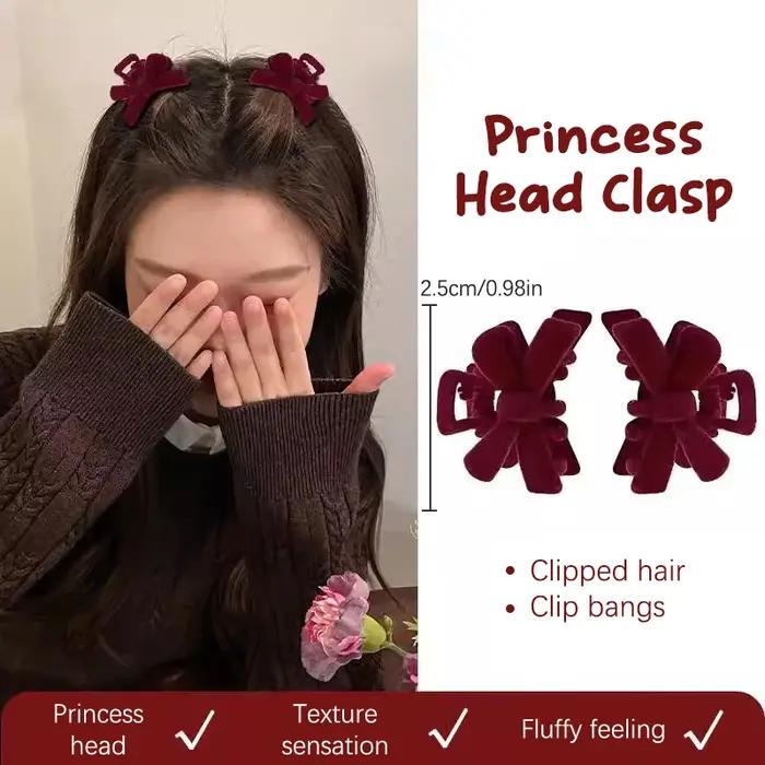 Barrette à cheveux en forme de nœud papillon en plastique pour filles et femmes - Cadeau idéal pour Saint-Valentin et autres occasions spéciales
