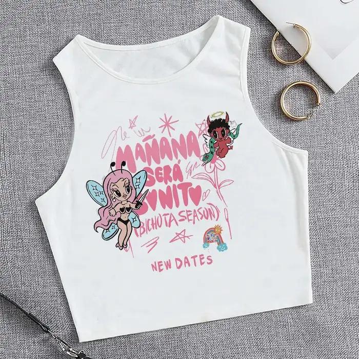 Hip Hop débardeur haut court Manana Sera Bonito Bichota Karol G t-shirt femmes graphique t-shirts vê