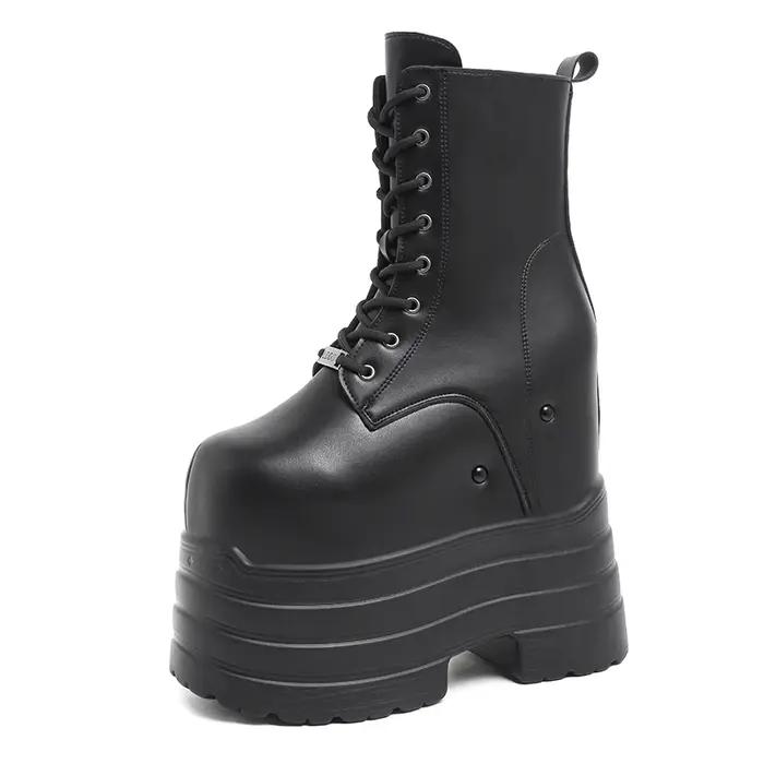bottes rehaussantes talons ultra hauts pour femmes style de rue printemps automne confort semelles épaisses bottes modernes occassions spéciales