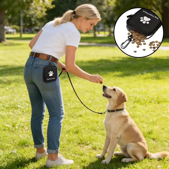 Sac à friandises pour dressage de chien, sac multifonctionnel pour animaux de compagnie, sac à friandises portable anti-fuite, sac de récompense, design visuel mignon pour les fournitures pour animaux