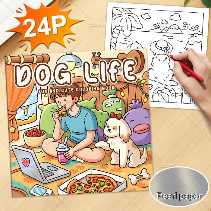 Livre de coloriage DOG LIFE pour adultes