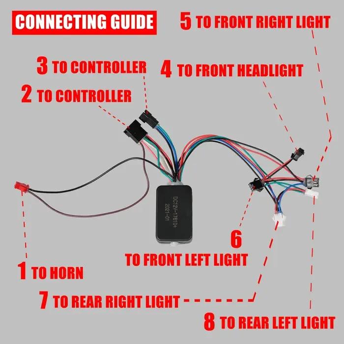 Convertisseur Original 12V DC reliant entre la lumière LED et le contrôleur pour VSETT 10 + lampe de