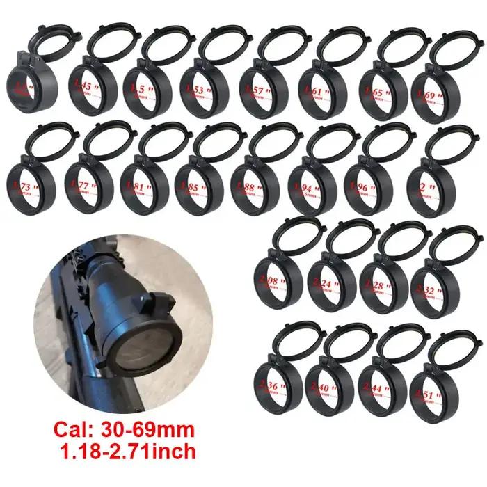 Protection de lunette de visée rapide 30-69mm transparente pour chasse nocturne et télescope