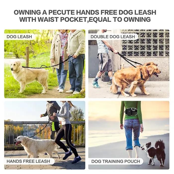 Sacs de Marche pour Chien, Entraînement pour Animal de Compagnie, Sac Banane, Mains Libres, Poudres de Bonbons, Laisse de Duextrêmes, Bols de Rajeunissement, Tasse d'Eau de Stockage