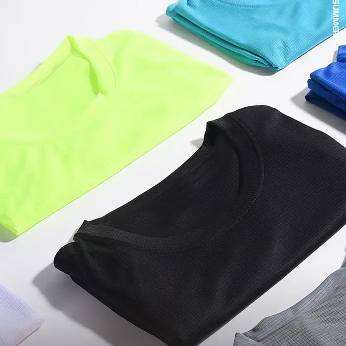 Été hommes séchage rapide course musculation chemises Sport gymnase t-shirt