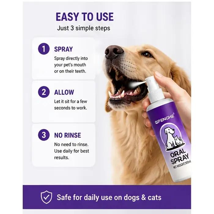 Spray buccal pour animaux de compagnie