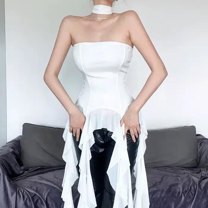 Camisole Slim All-Match pour femme, monochromatique, mode sexy, loisirs, créativité, filles élégante