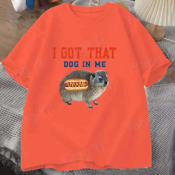 T-shirt drôle à imprimé pattes de lapin et hot-dog pour femmes et hommes