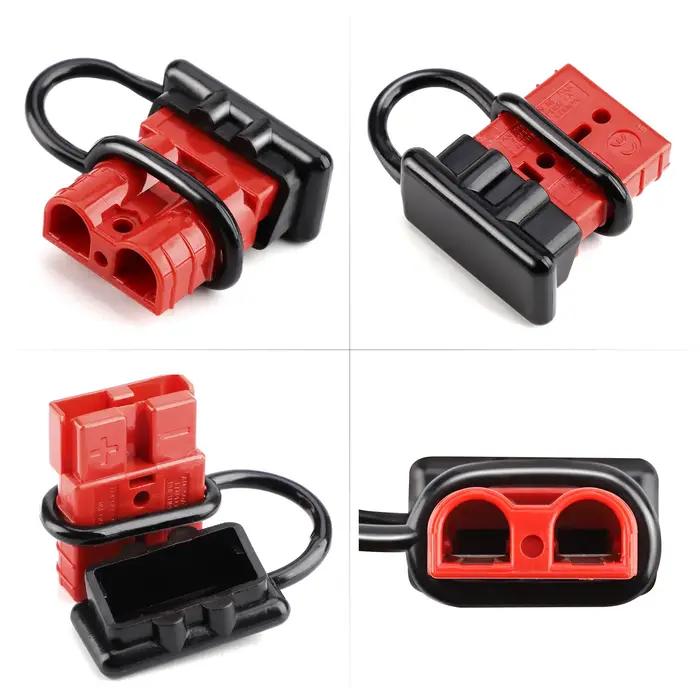Kit de connecteurs rapides durables 50a 600V, 2 pièces, prise de batterie pour remorque, câbles d'al