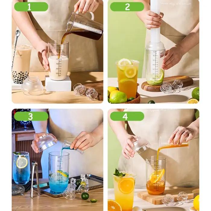 Ensemble de barman Boston Kit de cocktail en acrylique pour boissons mélangées et cocktails à domicile occasions spéciales soirée amicale