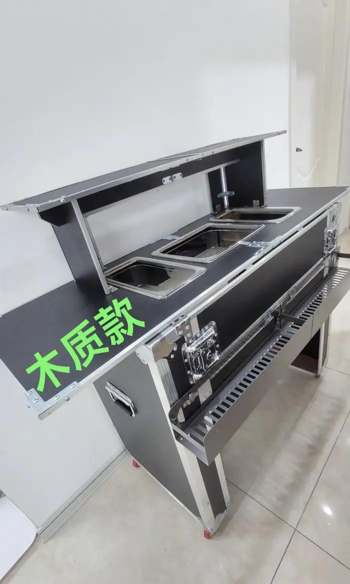 Table pliante mobile en aluminium pour barman et mixologie professionnelle pour événements et usage domestique