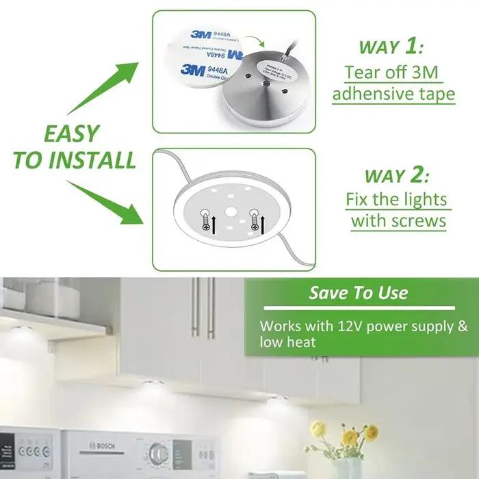 En gros 12 V LED sous armoire lumière avec 2 m fil placard armoire plafond lampe de nuit pour cuisin