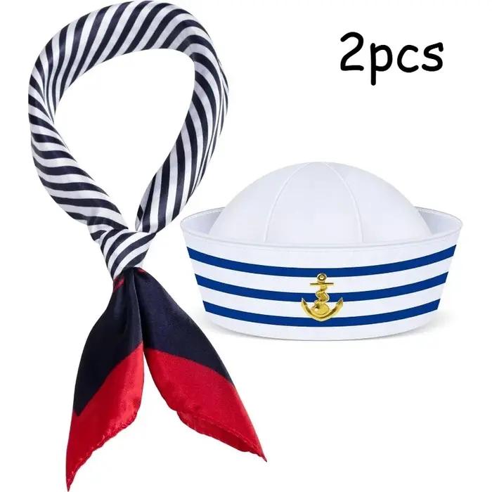 Chapeau de marin pour adultes – Accessoire de costume de capitaine pour hommes et femmes, idéal pour