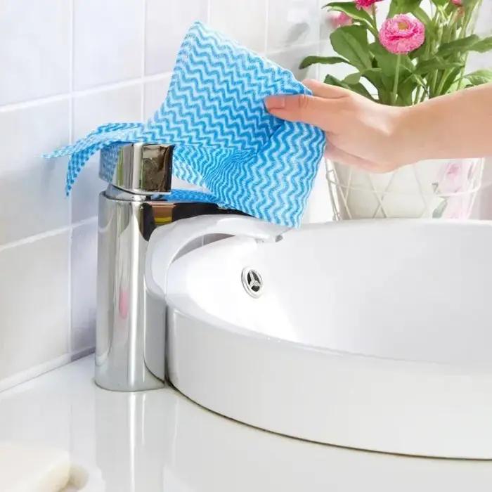 50 pièces/rouleau torchon jetable cuisine tissu rouleau