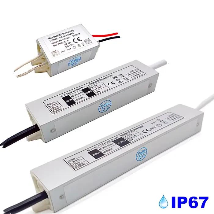 Pilote LED étanche IP67, alimentation électrique 12W 20W 36W, entrée 12V AC100-265V pour transformat