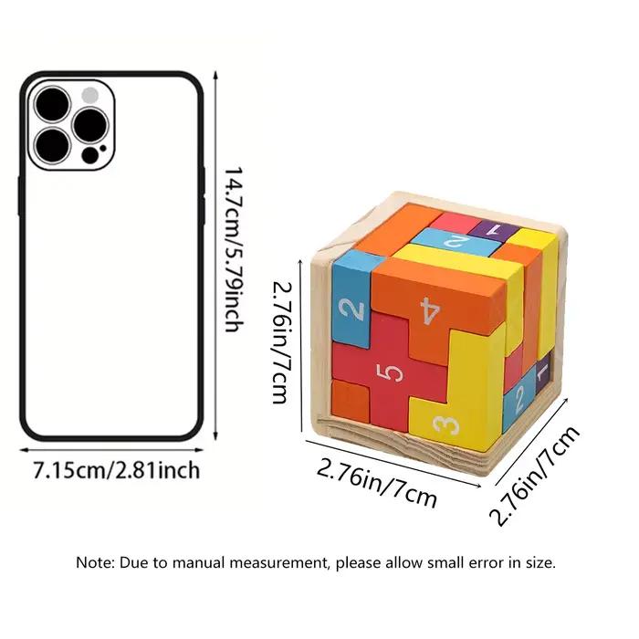 Puzzles en blocs de bois colorés, jouets de puzzle 3D classiques Luban Lock Cube, jeu intellectuel pour enfants et adultes