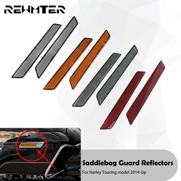 Couvercle de loquet réflecteur de protection pour sacoche de moto, 2 pièces, pour Harley Touring Ele