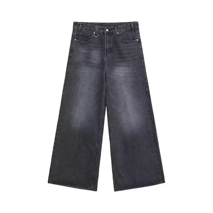 Été hommes Baggy jean unisexe Vintage Style américain droit jambe large Denim pantalon marque de mode offre spéciale