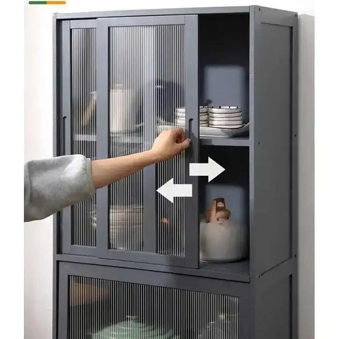 Armoire de cuisine minimaliste moderne pour la maison, buffet à portes coulissantes bidirectionnelle