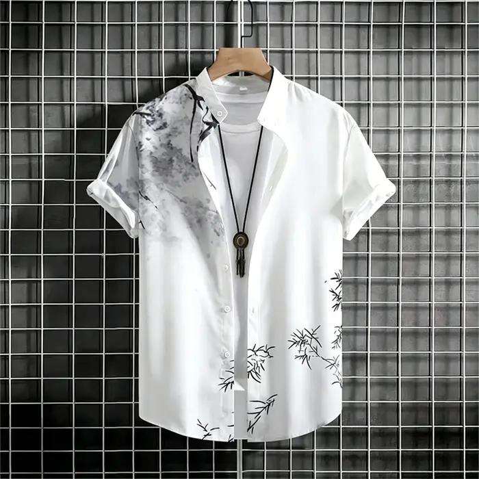 Chemise décontractée homme imprimée 3D style vintage à manches courtes pour homme grande taille confortable pour le quotidien et les occasions spéciales