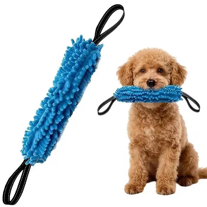 Jouet interactif en peluche pour chien, idéal pour les jeux de tiroir à la corde et les bâtonnets à