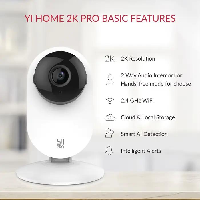 Système sécurité caméras YI 2K 3MP pack 2/3/4 surveillance maison bureau bébé nounou animaux WiFi CCTV vision nocturne