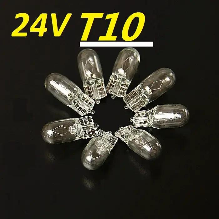 10 pièces 30 pièces 50pcs 10 pièces voiture T10 halogène W5W 194 158 cales 24v 5w Auto lampe blanc c