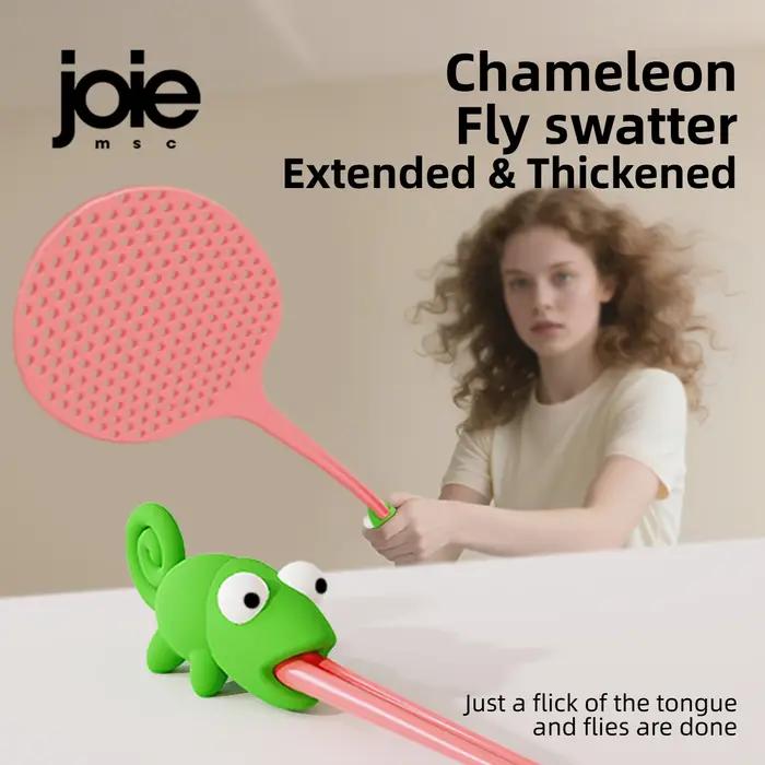 Joie caméléon tapette à mouche maille Durable en plastique longue poignée tueur de moustique multi-fonction ménage été