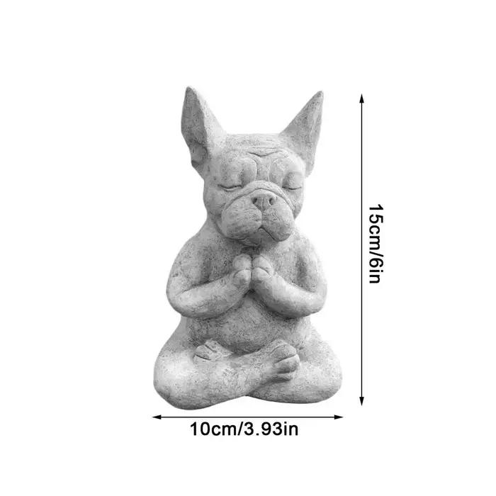 Statue de chien de méditation en résine