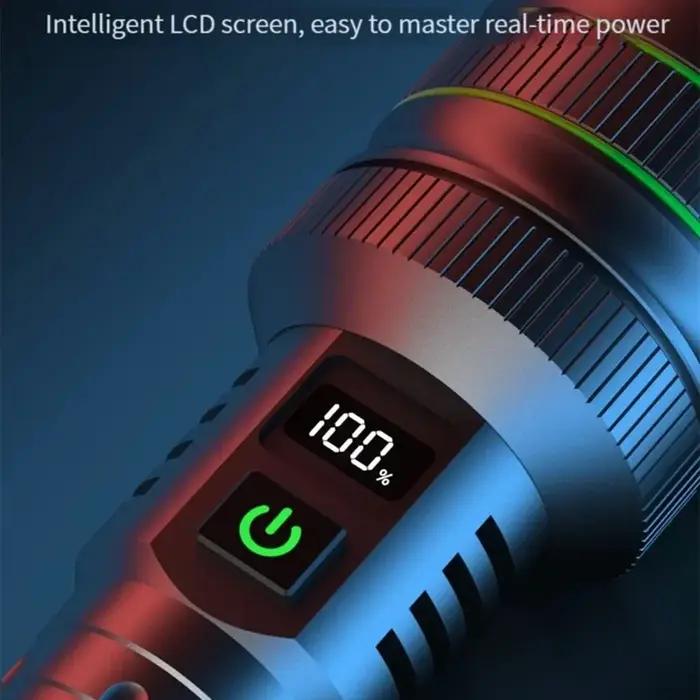 Lampe de poche LED la plus puissante à longue portée, Zoomable, torche de Camping, batterie 26650 in