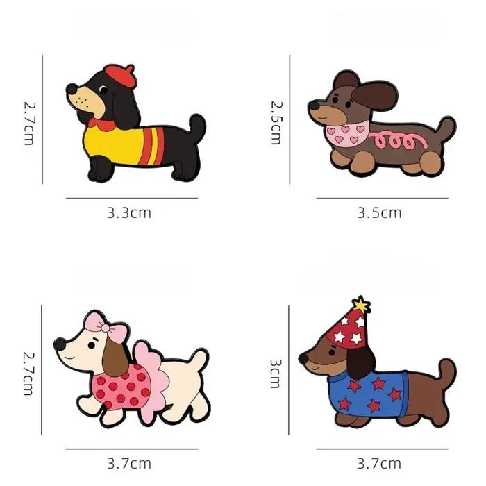 Broche mignonne teckel badge artistique chien saucisson décoration sac à dos broche de taille métal éco-friendly pour femmes occasions spéciales
