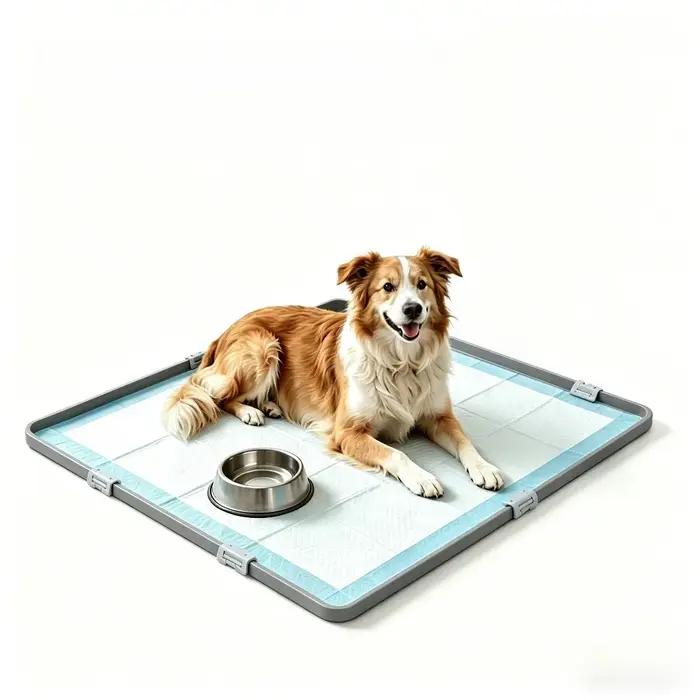 Support pour tapis de propreté pour chien avec bords surélevés, anti-fuite, sans déversement, platea