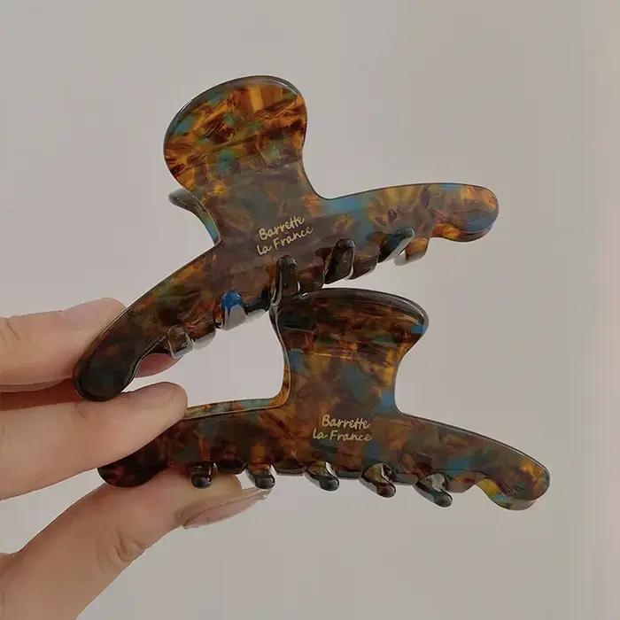 Pince à cheveux élégante en acétate de haute qualité pour femmes, décoration de tempérament, pince à