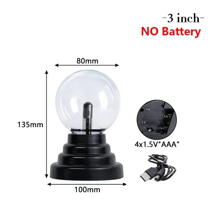 Lampe à boule de plasma magique en verre