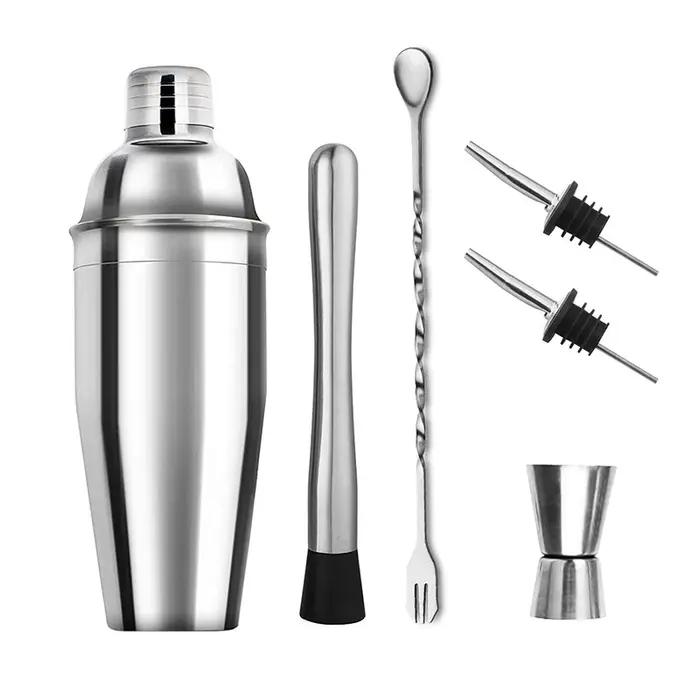 Ensemble de shaker à cocktail professionnel en acier inoxydable pour bar à domicile et occasions spéciales
