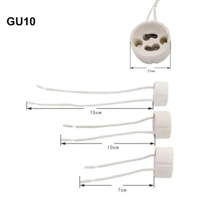2/5/10 pièces en céramique GU10 MR16 MR11 GU5.3 G4 support de lampe douille adaptateur de base exten