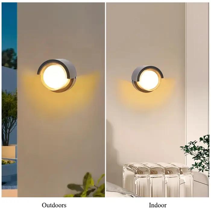 Applique Murale LED Noire Imperméable Conforme à la Norme IP65, Éclairage d'Extérieur, Idéal pour un