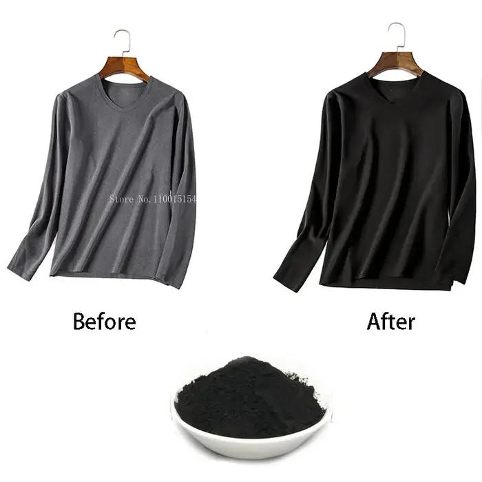 Teinture noire pour tissus 50g – Agent de coloration pour vêtements, coton, lin, jeans, toile – Pigm